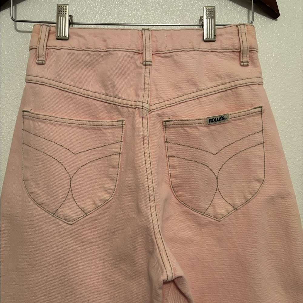 Rolla’s Sailor Pink High Rise Wide-Leg Jeans 24 - Picture 6 of 10